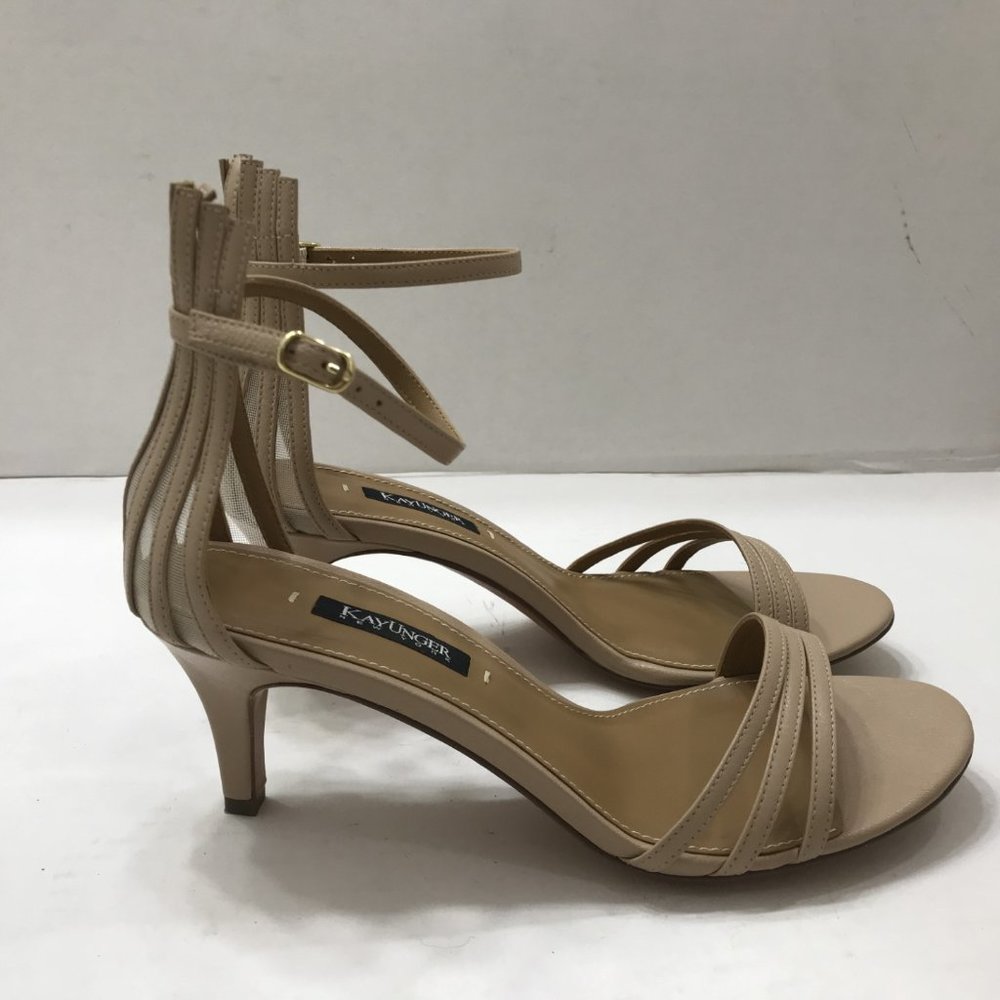 KAY UNGER - CAGE BACK MID HEEL ANKLE STRAP SANDAL